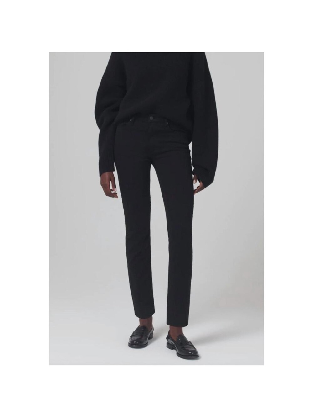 Citizens of Humanity Skyla Black Jeans - CoH Mid Rise Cigaretter Black